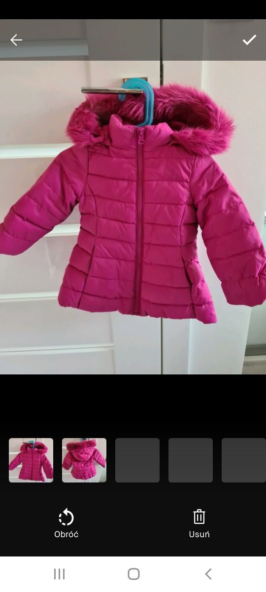 Płaszczyk taliowany Benetton r.1-2Y (r.82)