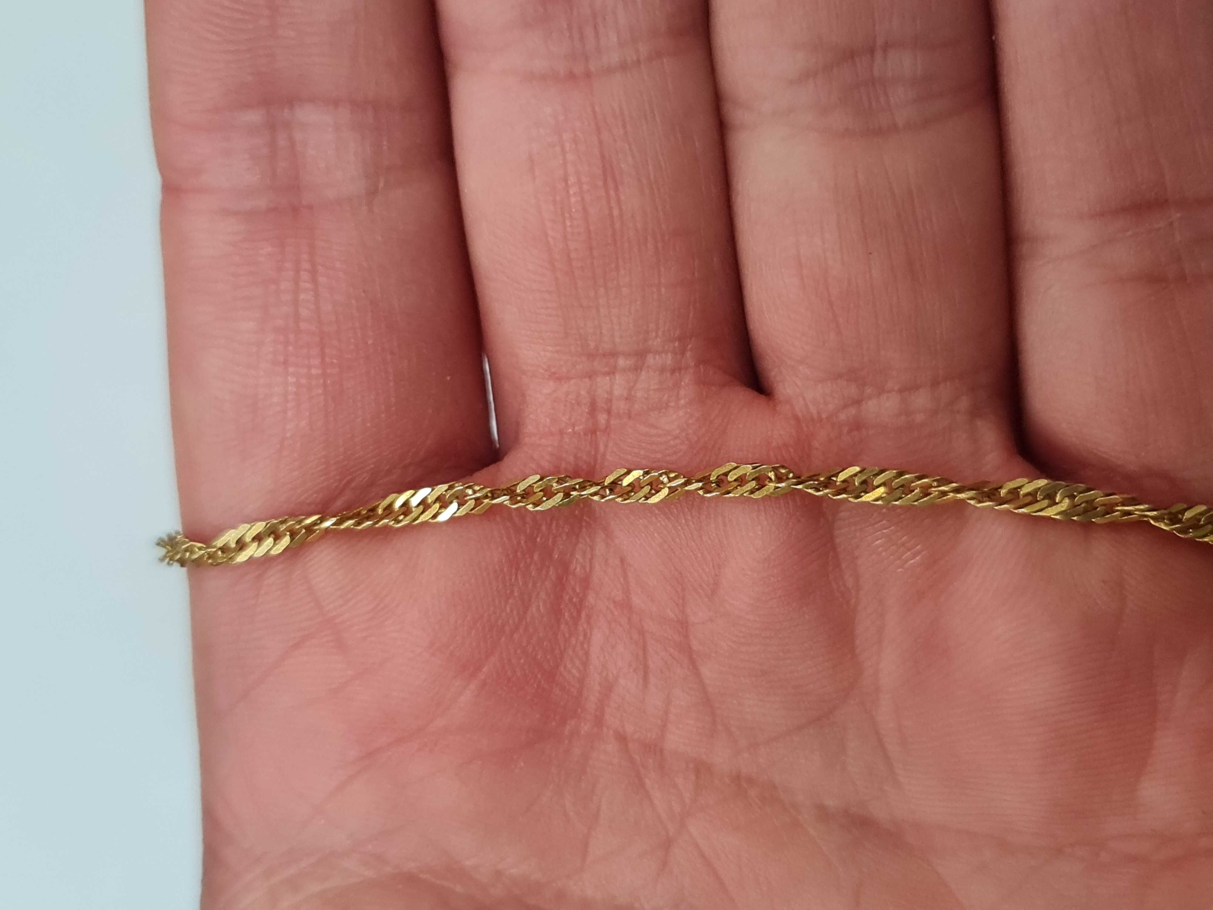 Złota bransoletka damska/ 585/ 2.40 gram/ 19.5 cm/ Singapur