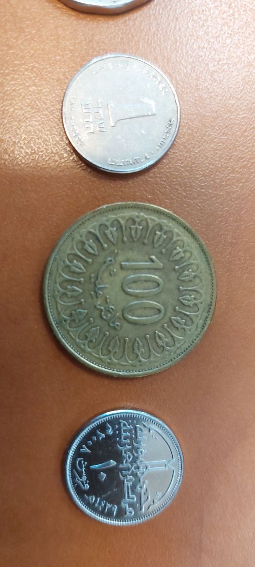 Komplet monet Jordania, Izrael, Tunezja,  Egipt  6 sztuk