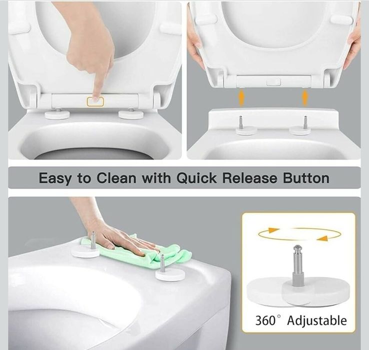 Deska sedesowa sofetiy wolnoopadająca, twarda, z szybkim montażem