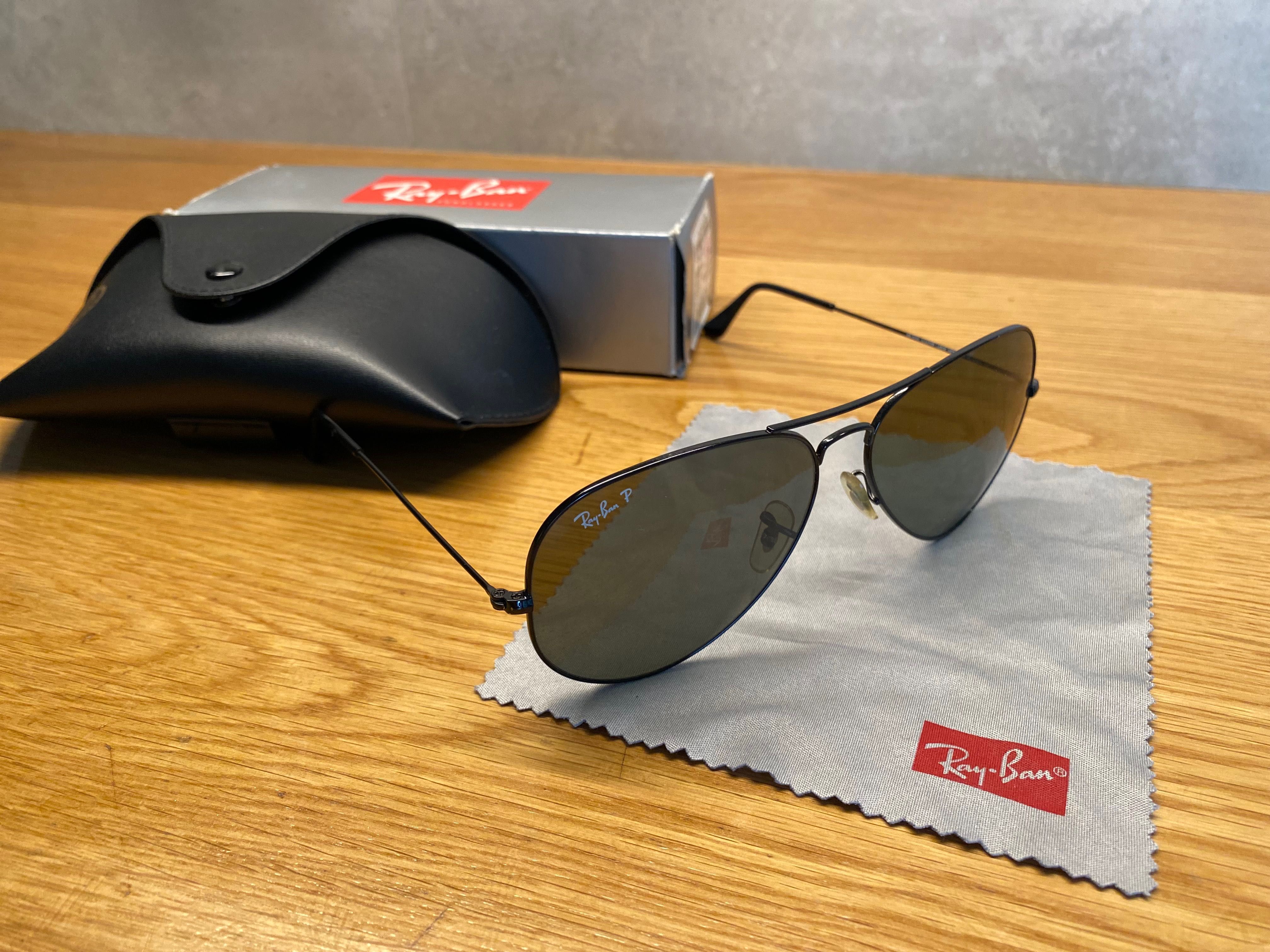 Nowe okulary przeciwsłoneczne Ray Ban Aviator RB 3025 62 z Polaryzacją