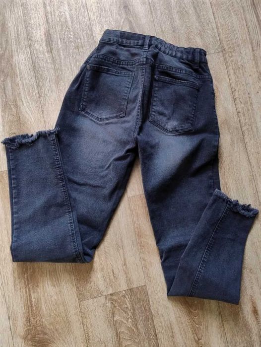 Bluza dziewczęca czarna i fioletowa nierozpinane + spodnie 164/170