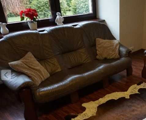 Skórzana sofa, meble skórzane; wypoczynkowe; kanapa 3 osobowa