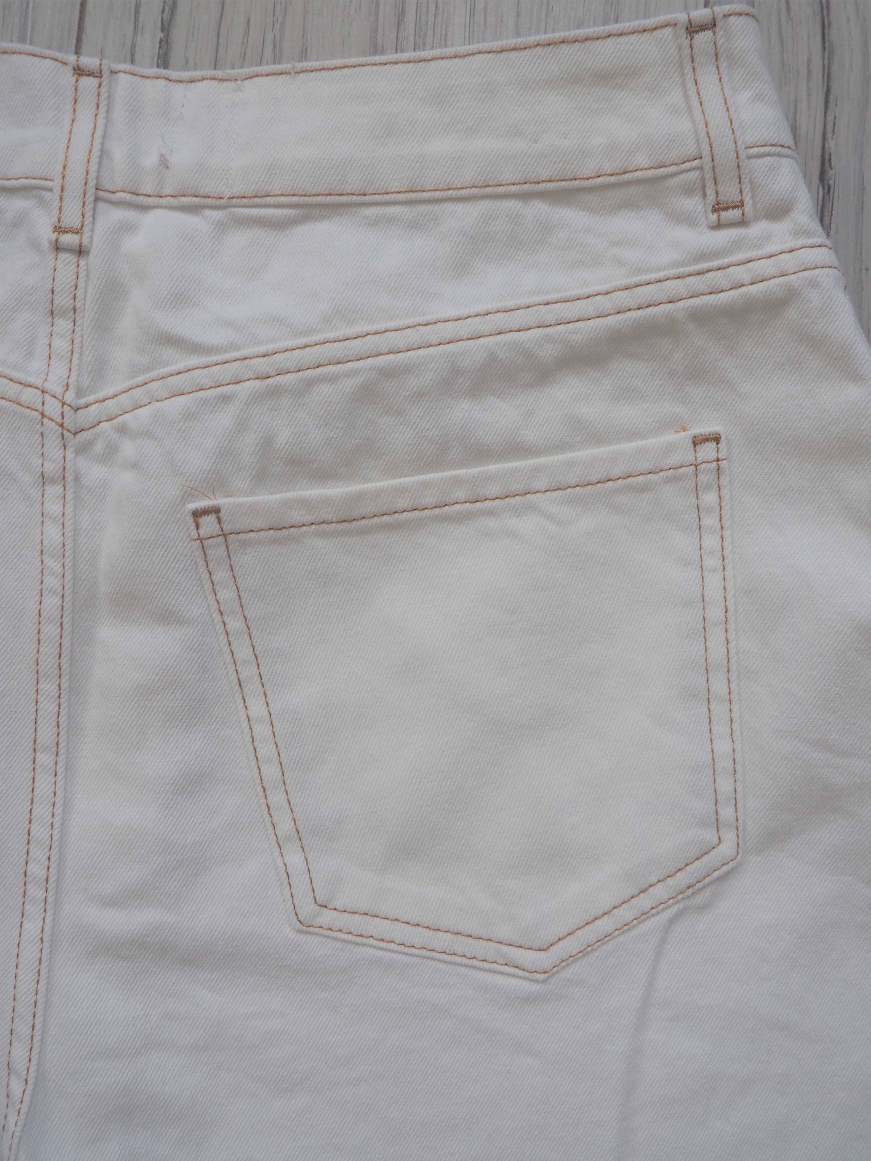Cross jeans białe szorty damskie jeansowe 40 l