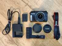 Canon EOS-M z ob. 18–55 mm f/3.5–5.6 IS STM + grip