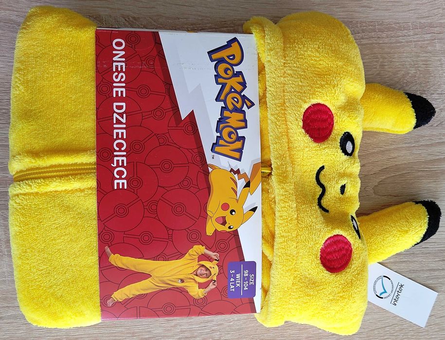 Nowy strój kombinezon kostium na bal przebierańców Pikachu Pokemon