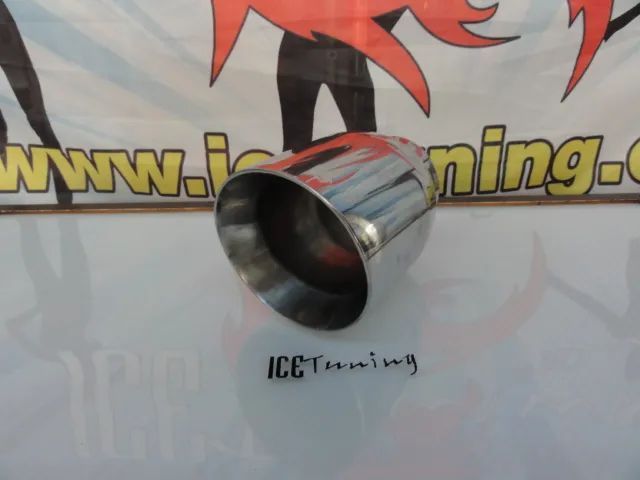 Ponteiras De Escape universal Redonda c/corte (obliqua) 110mm X 165MM 100% Inox