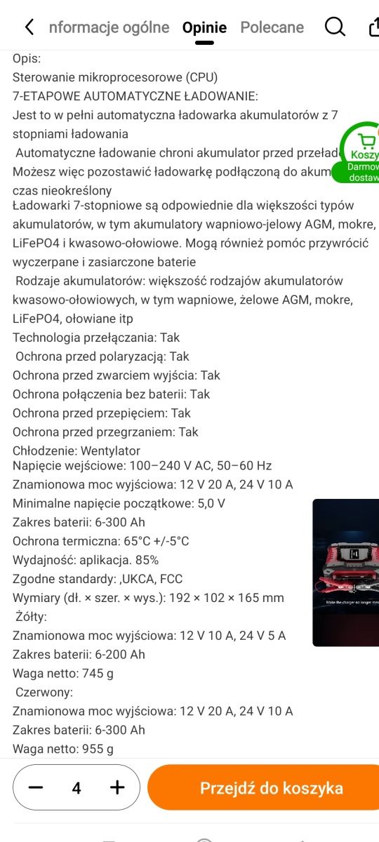 Ładowarka do akumulatorów lifepo4 nowa 12-24 v