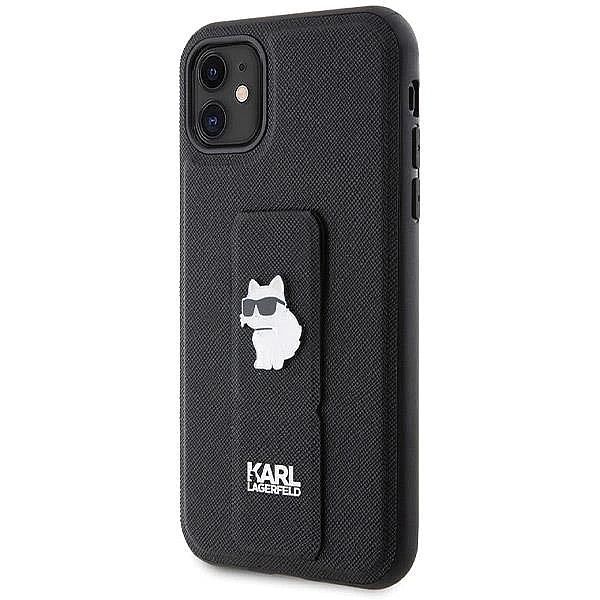 Etui Karl Lagerfeld Gripstand Saffiano Choupette Pins na iPhone 11 / X