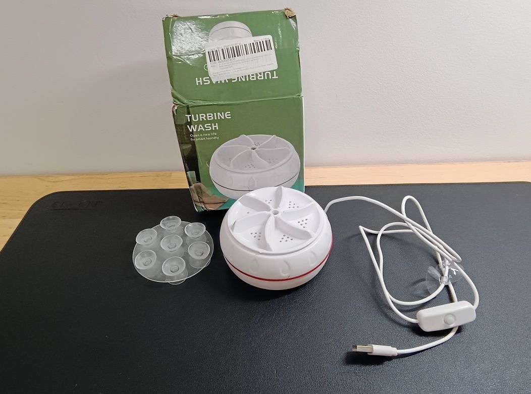 Przenośna mini pralka Turbine Wash – idealna w podróży!