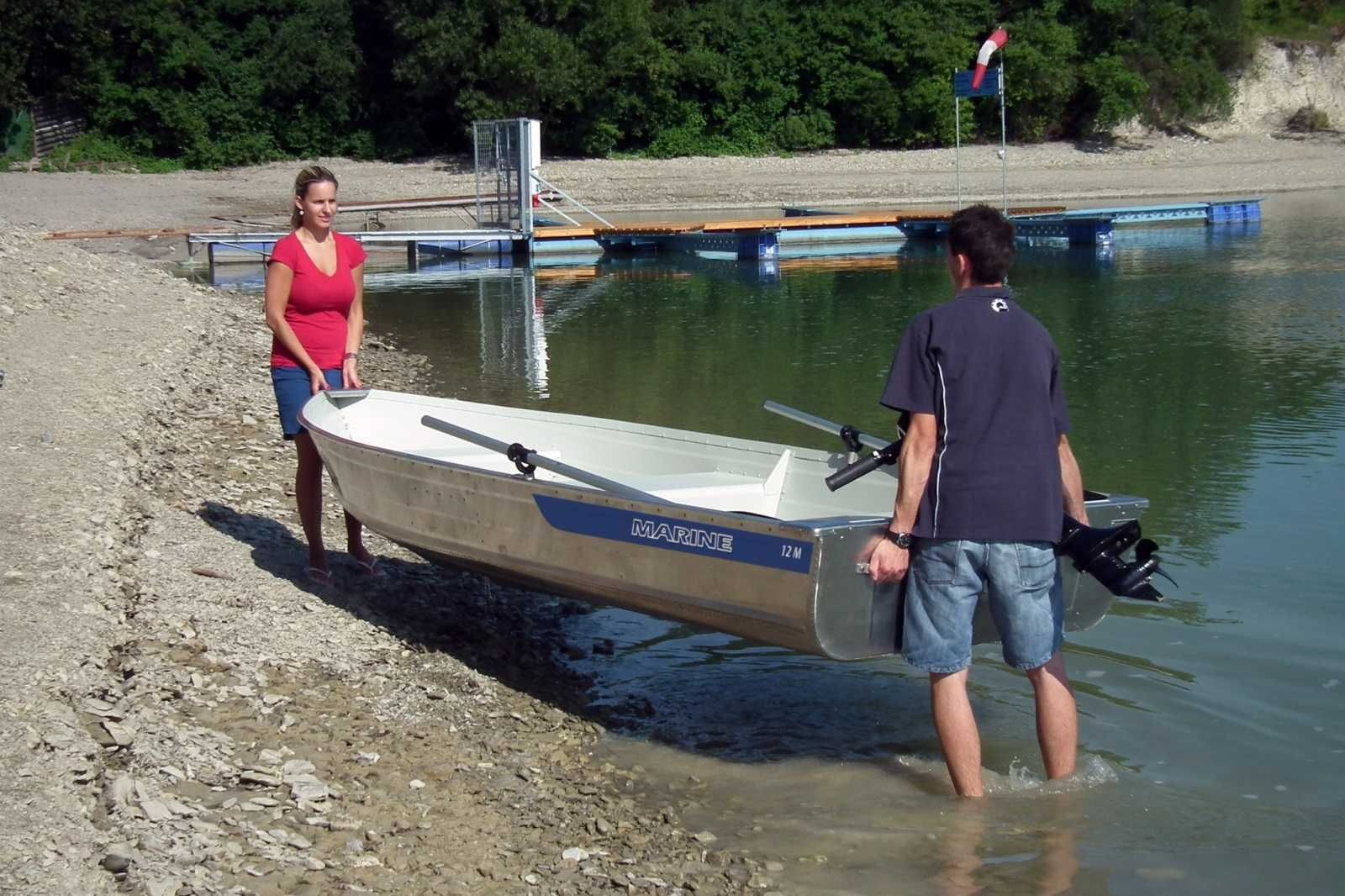 Łódź Wiosłowa Motorowa Aluminiowa Marine 12M I 3,70 x 1,39 m I 51 KG