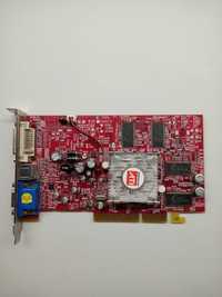 Видеокарта  рабочая исправная  ATI Radeon 9550/x1050 series AGP 128 MB