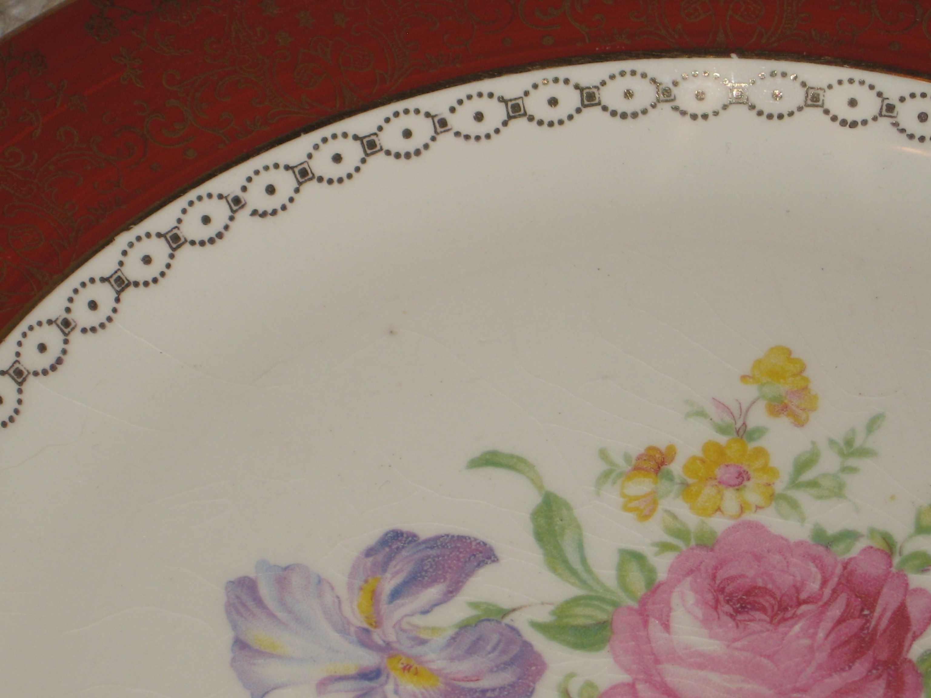 Talerz chiński porcelanowy porcelana China Chiny kwiaty ozdobny