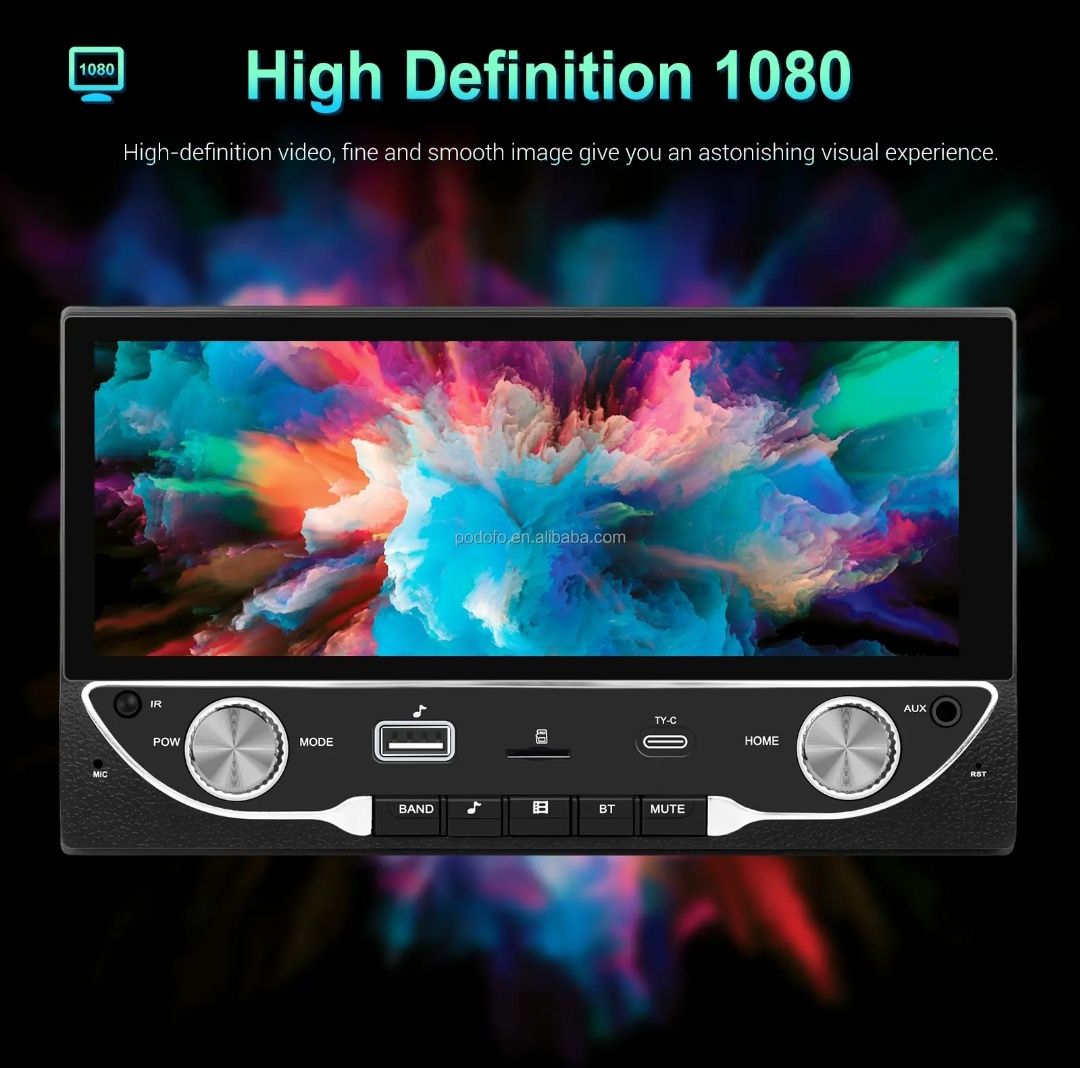 Rádio 2din 6,86" Android 13 Carplay GPS 2/64GB WiFi RDS DSP USB NOVO