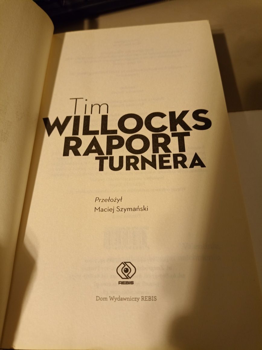 Tim Willocks Raport Turnera książka thriller