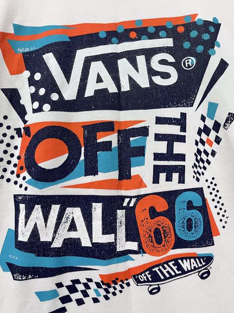 Biały t-shirt z nadrukiem Vans S