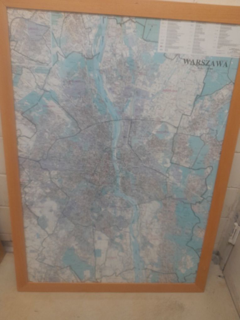 Mapa Warszawy do biura,pokoju