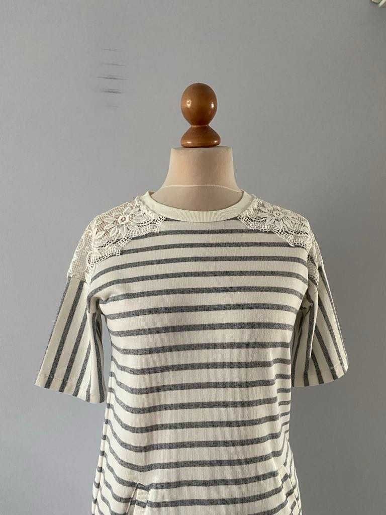 NEXT Sukienka tunika bluza koronka kieszenie 36 Nowa z metką