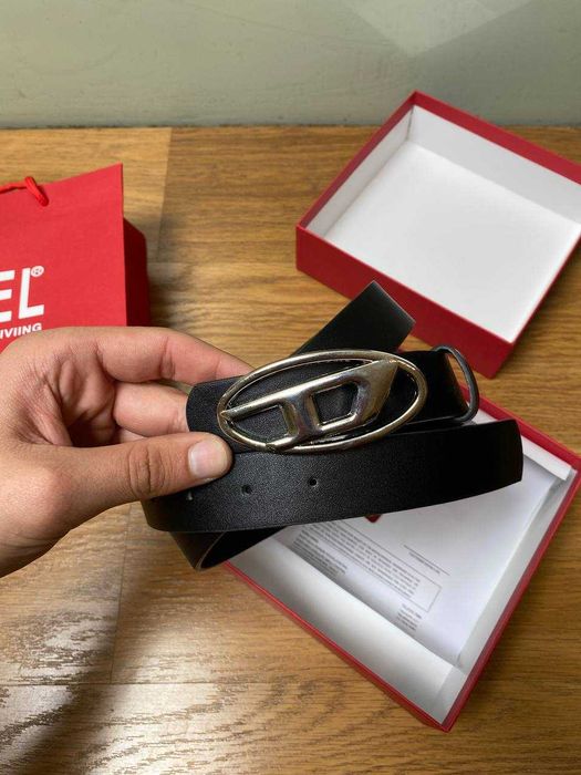 Кожаный Оригинальный Ремень(Пояс)Подтяжки Diesel(Дизель)Большой лого