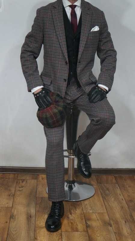 Garnitur Scotch & Soda Rozmiar XXL Regular Fit Wielobarwny Krata