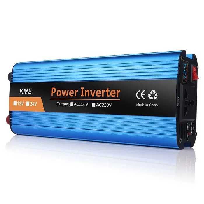 інвертор, перетворювач напруги KME (1200W) 12V - 220V