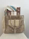 Torba tory burch skora węża plus raffia