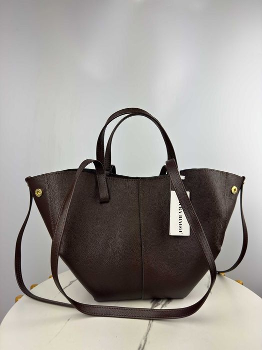 TORBA shopperka 100% skóa naturalna piękna i modna + kosmetyczka