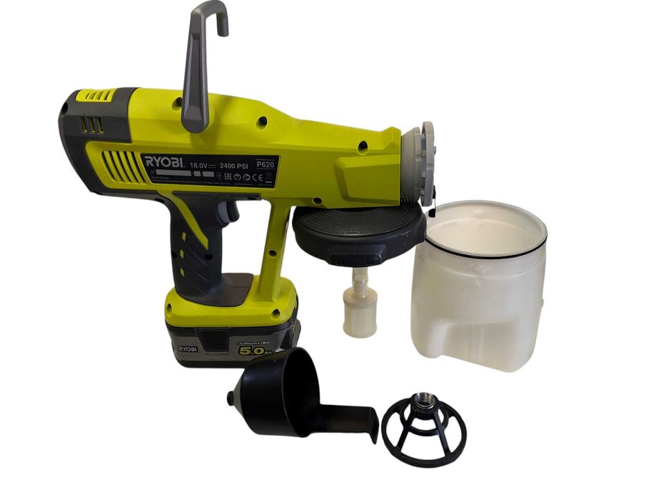 Pistolet malarski Ryobi P620 + Aku 5.0 Ah
