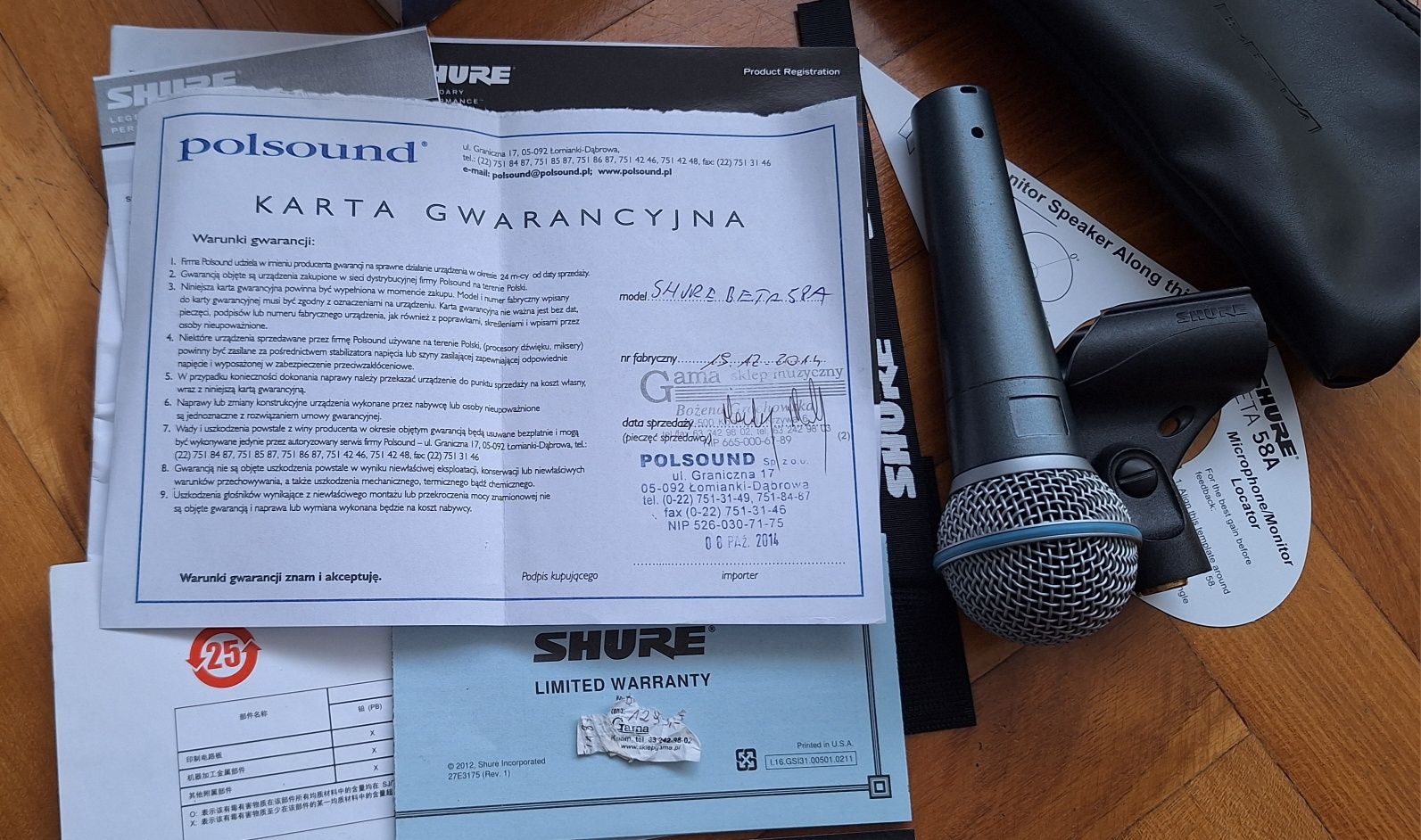 Mikrofon SHURE BETA 58A