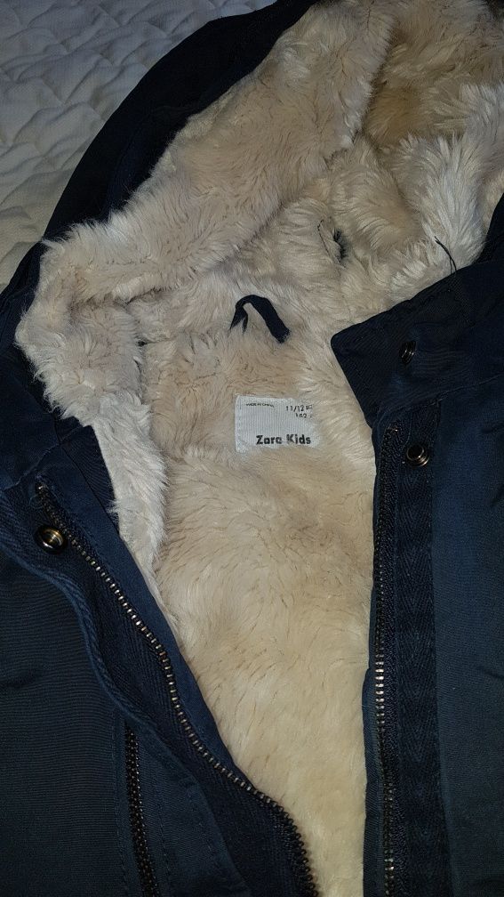 Parka/kurtka z kożuszkiem Zara rozmiar 152