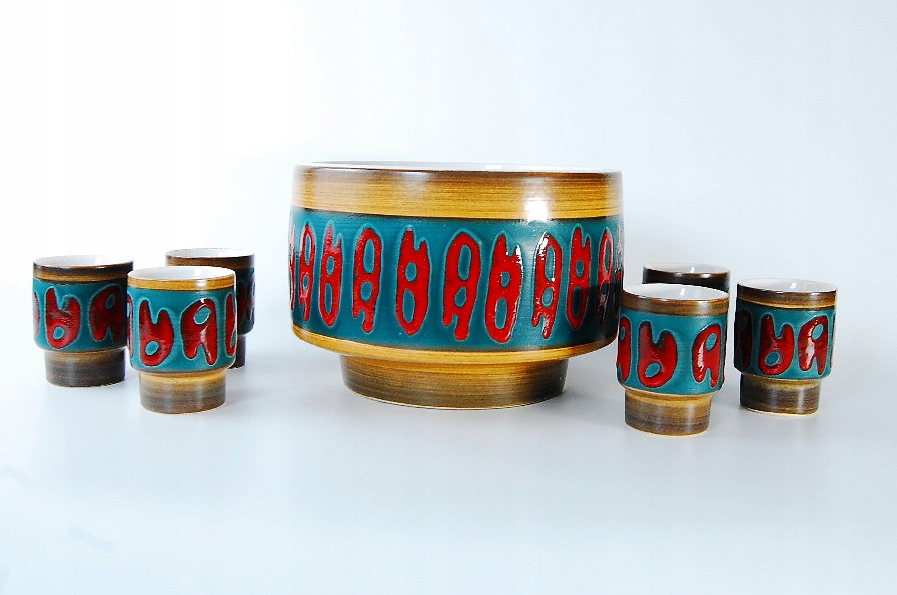 1960 piękna bola kubki ceramiczne dumler breiden