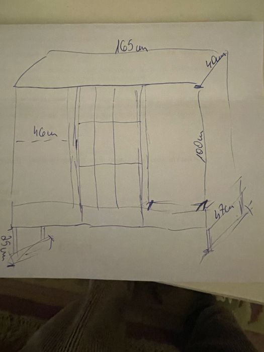 Witryna kredens szafa drewniana z motywami jeleni i lasu