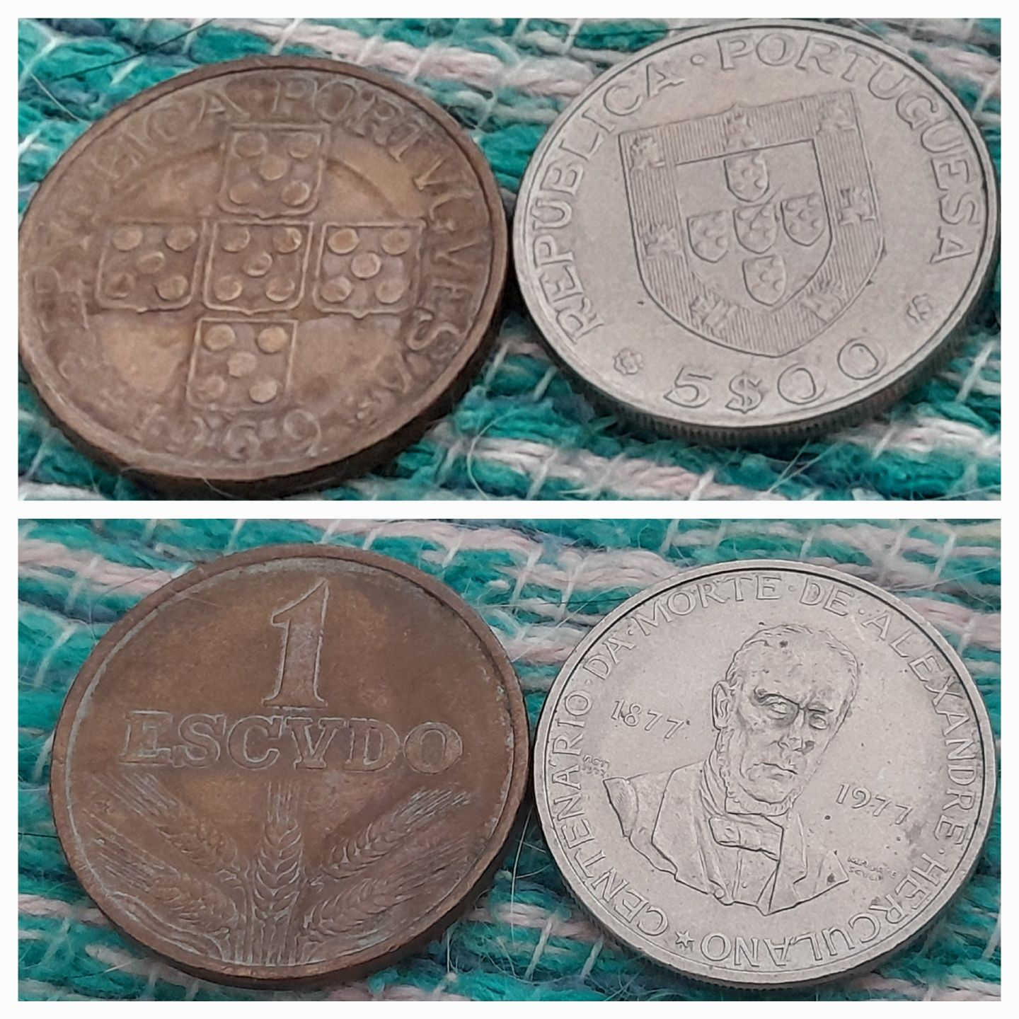 Várias moedas portuguesas