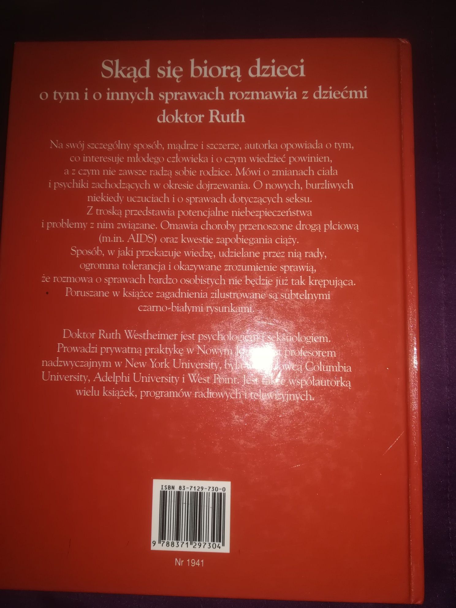 Skąd się biorą dzieci dr Ruth Westheimer pedagogika biologia poradnik