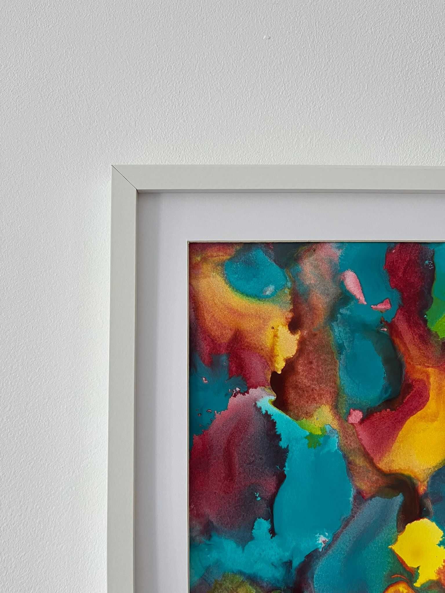 Pintura abstrata em acrílico