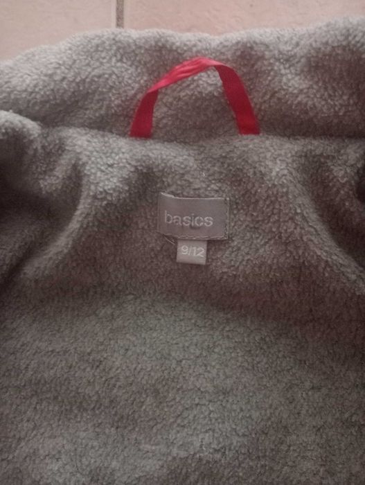 Kispo/casaco vermelho 9-12 meses "como novo"