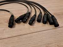 4x Kabel XLR / DMX ok 1,2 metra