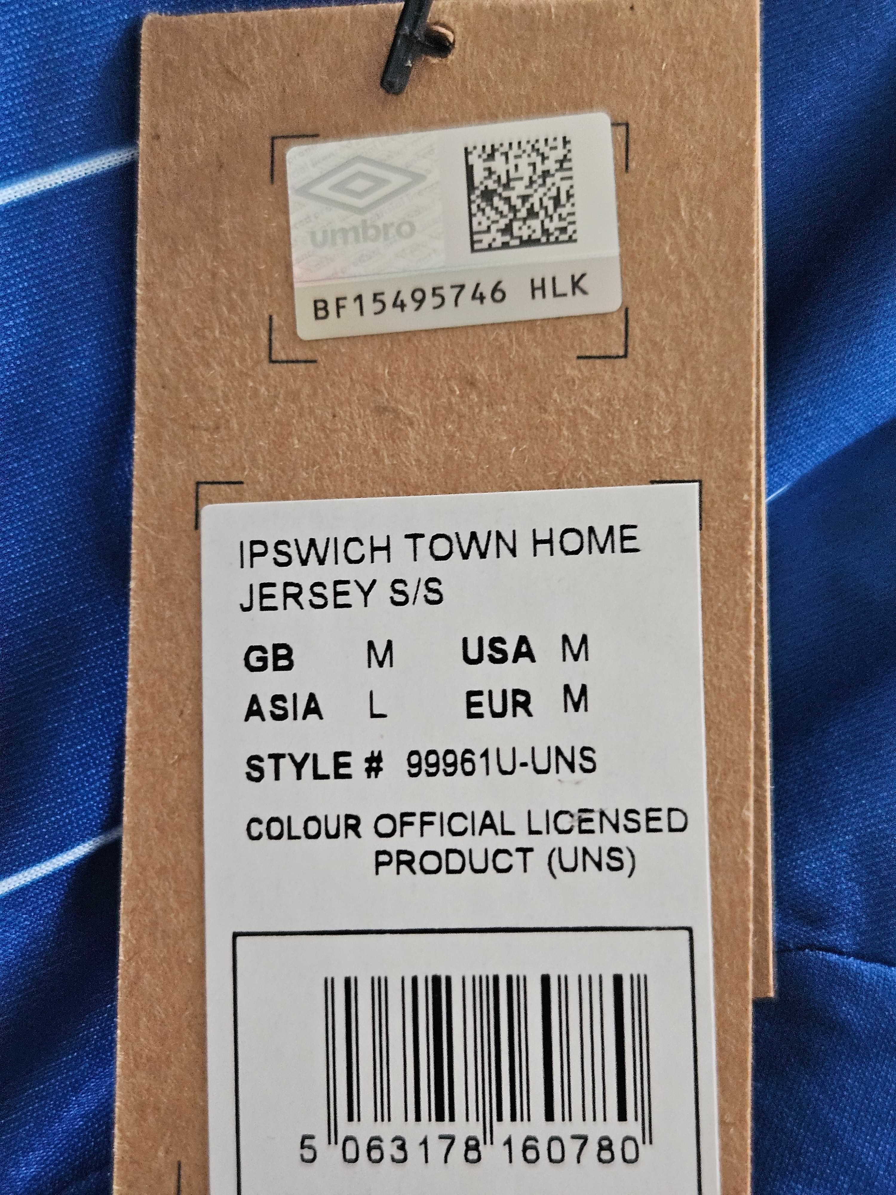 Oryginalna niebieska koszulka piłkarska Ipswich Town (Umbro r.M)