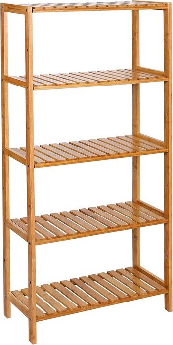 SONGMICS Regał łazienkowy, regał łazienkowy z 5 poziomami 60x26x130cm