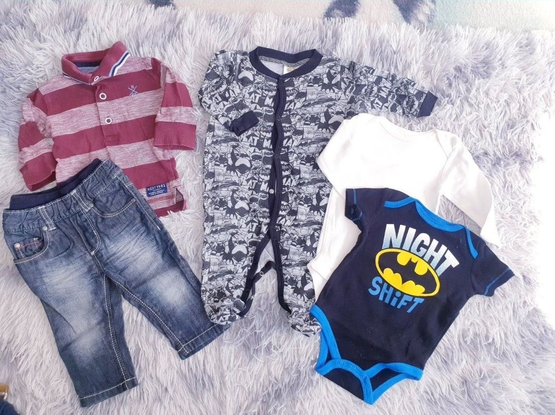 5szt ideał wyprawka  body batman ideał 3-6 roz 62/68 +spodnie pajacyk