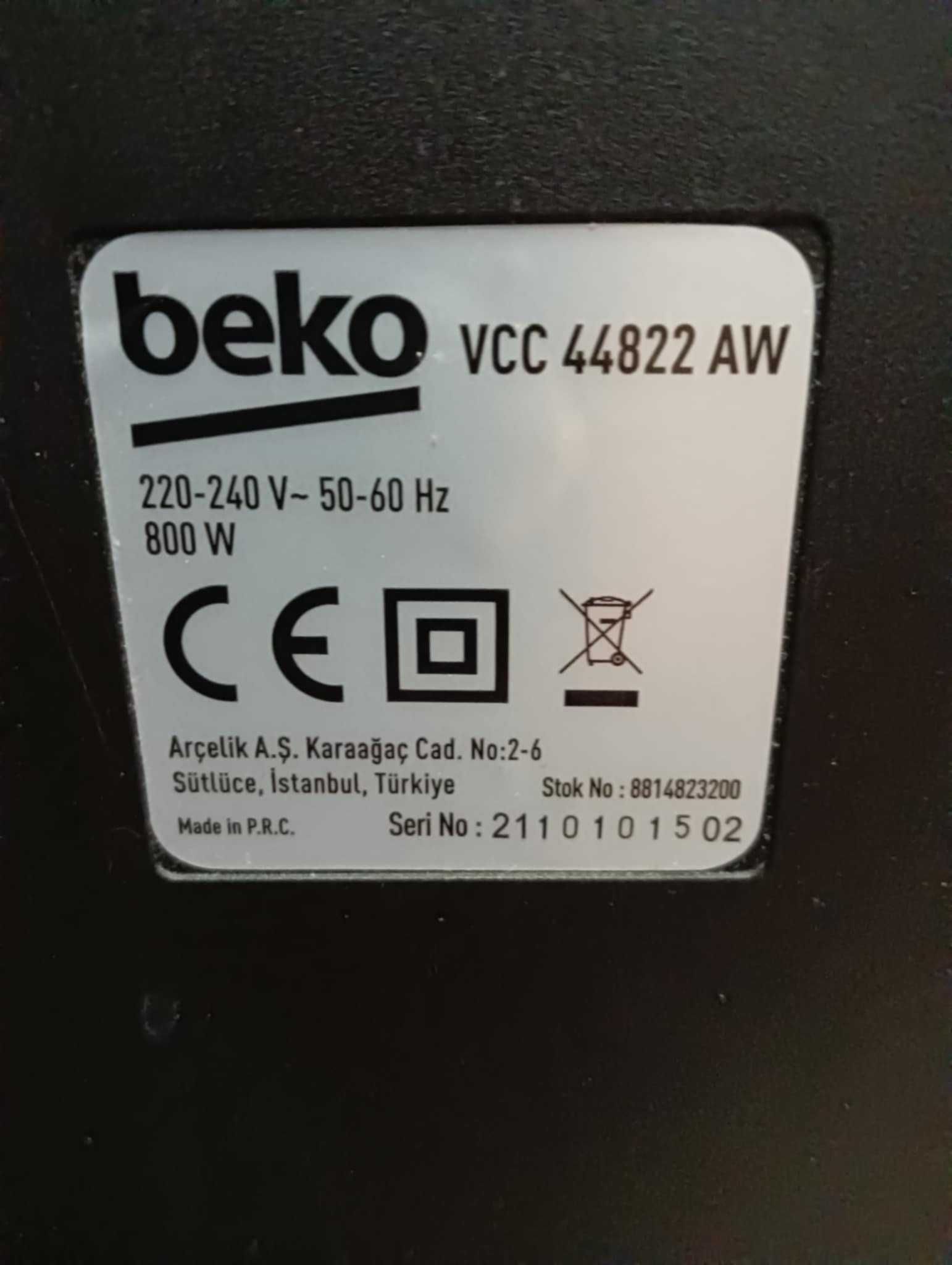 Odkurzacz  BEKO SmartSense model VCC 44822 AW  moc 800W STAN BDB