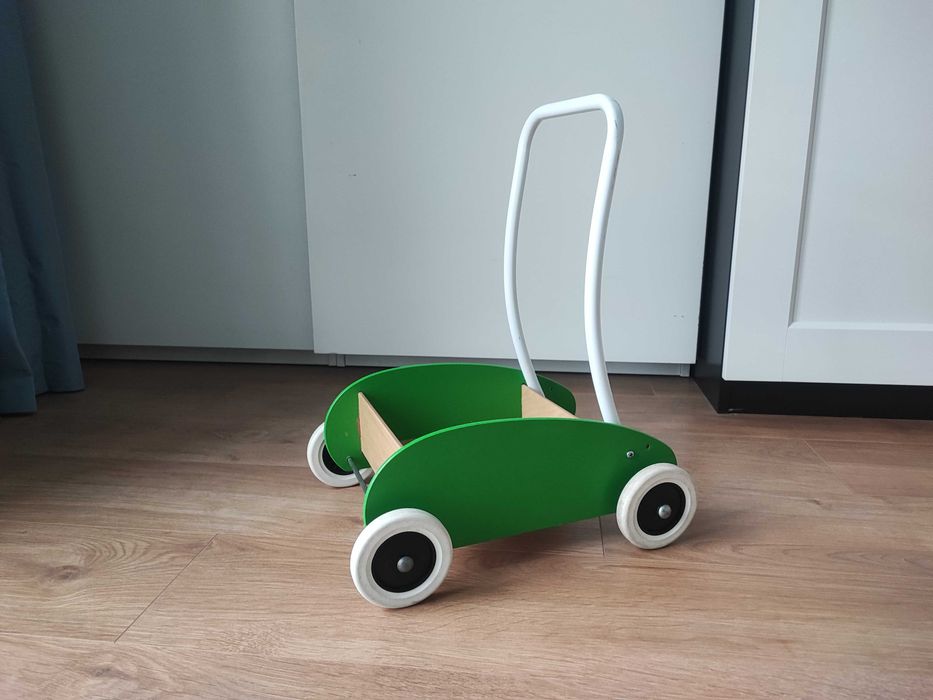 Wózek drewniany pchacz chodzik Ikea Mula dziecięcy