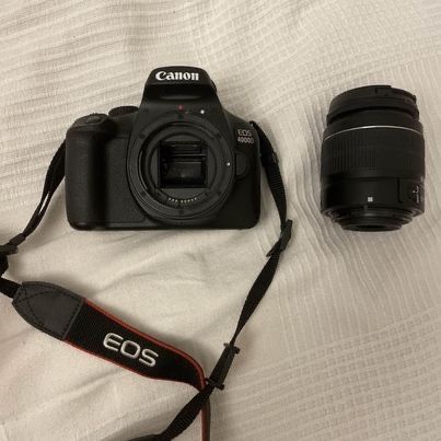 Vendo câmera Canon 4000D + lente 18-55mm