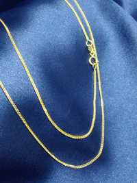 Złoty łańcuszek splot lisi ogon, złoto 585, 50cm (300)