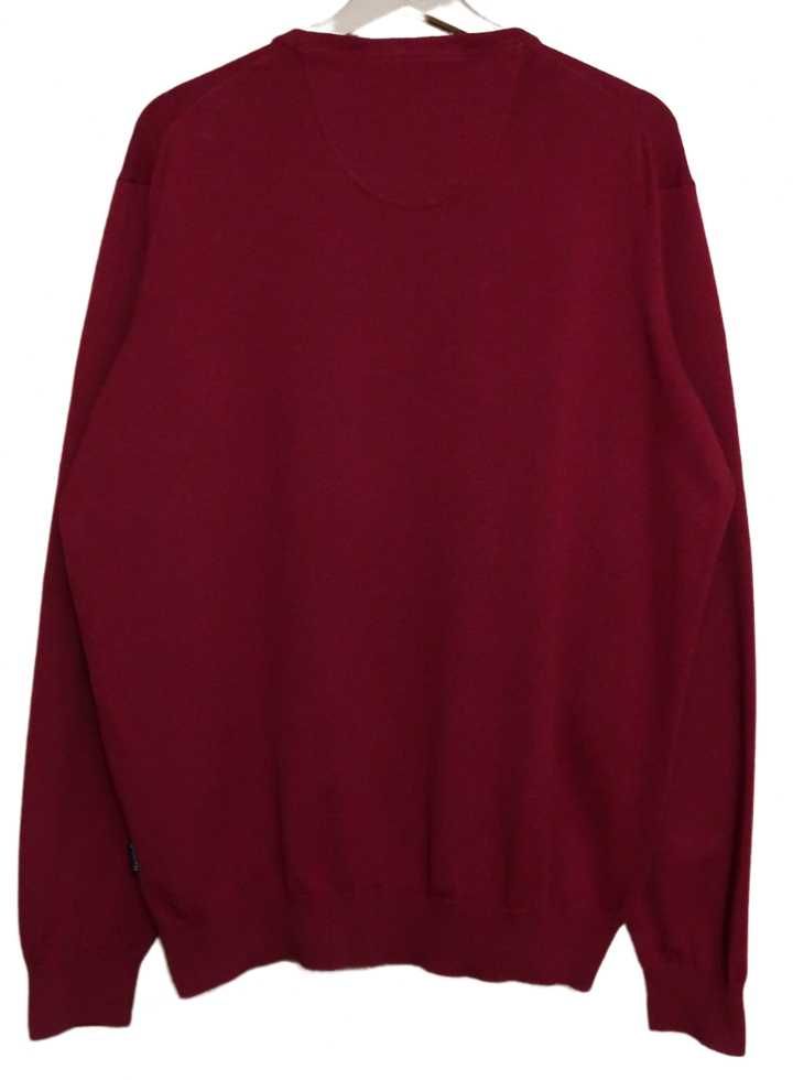 Fynch-Hatton czerwony sweter męski w serek Rozmiar XL premium