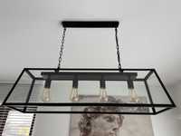 Lampa metalowa westwing loft loftowa styl industrialny czarna szkło
