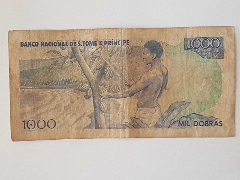 Nota 1000 Dobras São Tomé Príncipe Ano:1989