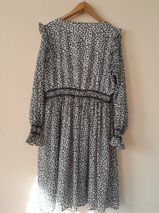 Donna sukienka zwiewna boho balonowe rękawy XXL 44