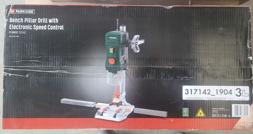 Wiertraka stołowa z elegkroniczną regulacją prędkości PTOD710, parksid