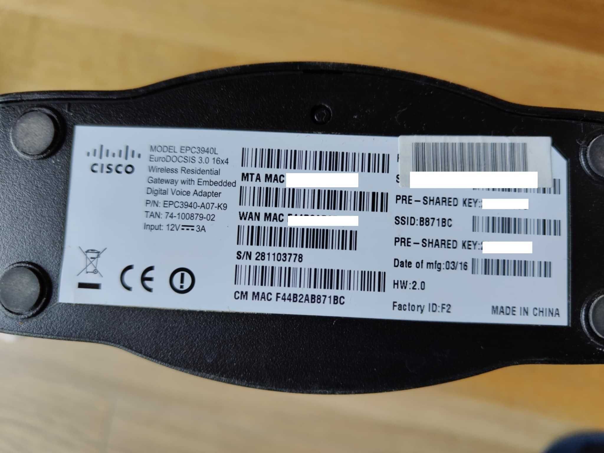 router Cisco EPC3940L w pełni sprawny